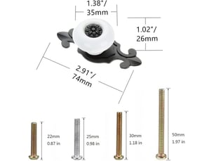 8 boutons de meuble vintage céramique blanc-noir pour cuisine, dressing, commode salle de bain, armoire à vêtements