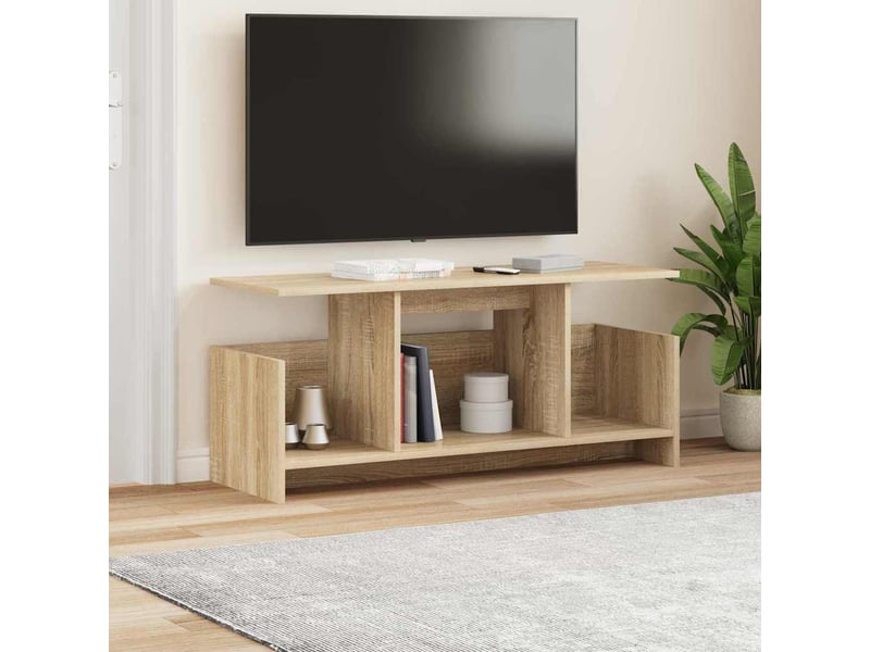  Meuble tv - banc tv - meuble de rangement 102 x 35 x 45 cm chêne sonoma bois d'ingénierie  - Conforama D