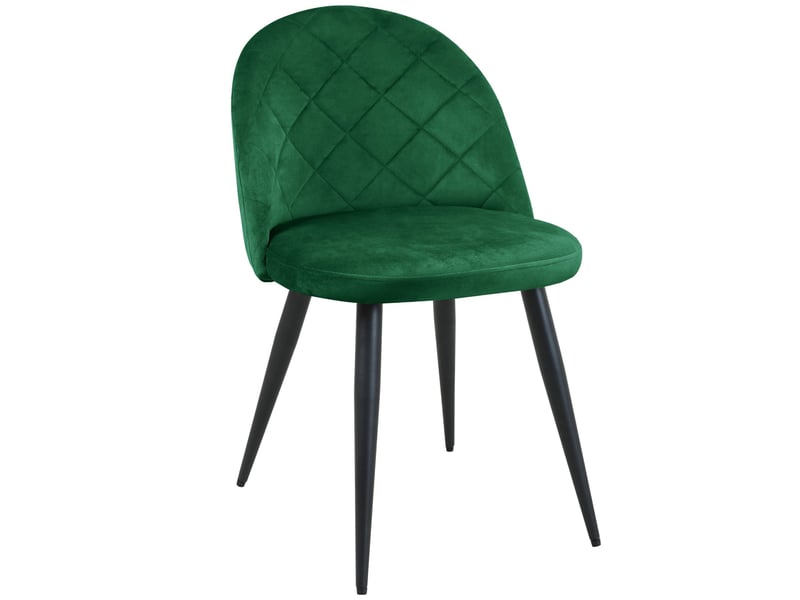  Lot de 2 chaises matelassées de salle à manger en velours akord sj.077 vert bouteille 2x SJ.077 - Conforama B