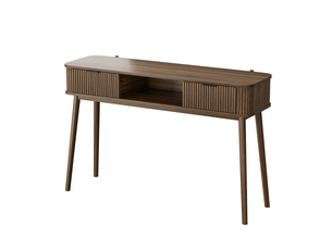 Table basse rectangulaire coloris bois foncé <strong>MEULVA</strong> <strong></strong> - 35 cmx120 cm