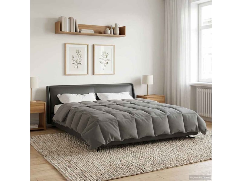  Duvet - couette complet toute l'année 220 x 260 cm 4 saisons gris clair  - Conforama B