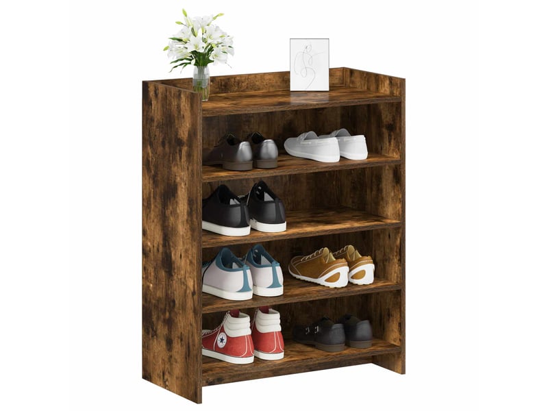  Meuble à chaussure, cabinet à chaussures avec stockage chêne fumé 73,5x36x92 cm shl8977  - Conforama C