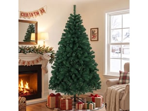 Sapin de noël artificiel 180 cm, arbre de noël avec 700 pointes de branches articulées, support pliable en acier, vert