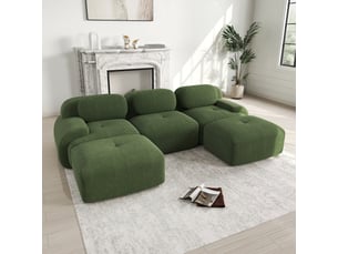 Canapé modulable, canapé de salon, en velours tricoté, livré monté, sans structure, pour salon, bureau, chambre