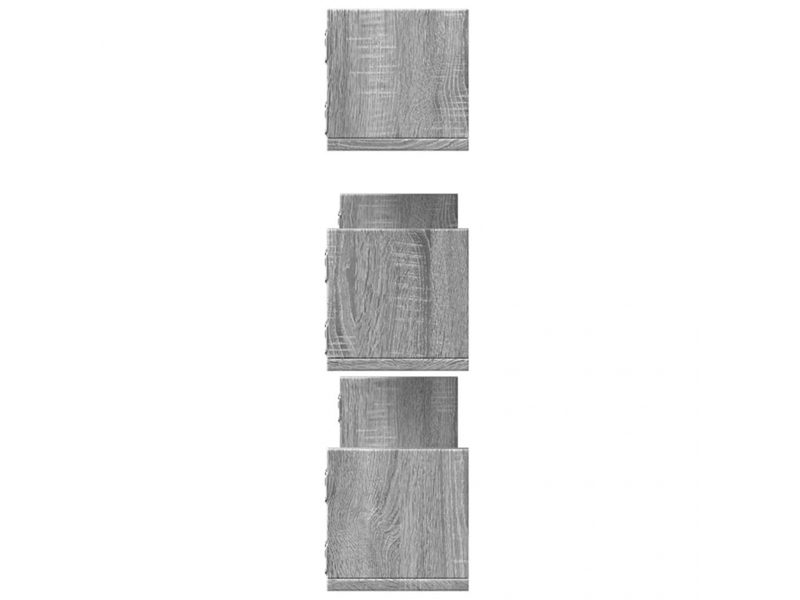  Étagères murales 3 pcs sonoma gris 80x18x18 cm bois ingénierie- comfortxl  - Conforama E