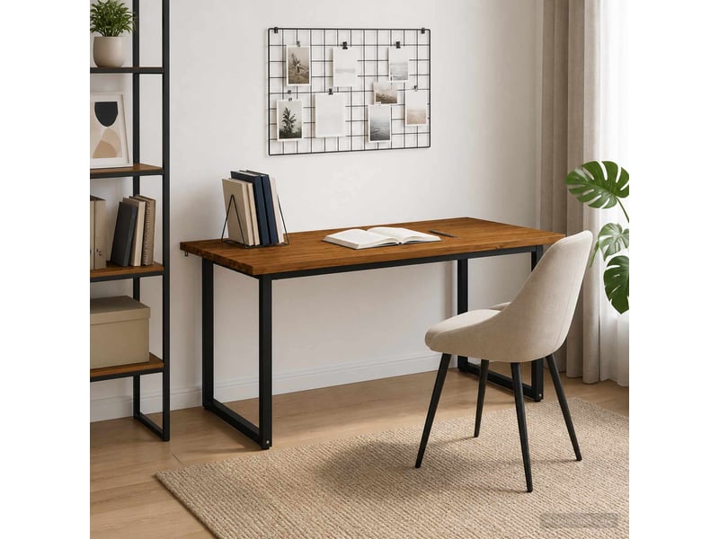  Table à manger, table de salle à manger carrée 160x70x75 cm bois d'acacia massif shl94808  - Conforama B