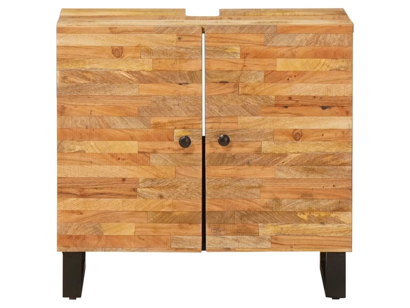 Meuble sous lavabo de salle de bain naturel 62 x 33 x 58 cm cf64920 - Conforama C