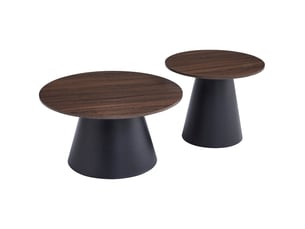 Selsey lunnea - ensemble de table basse - 80 cm - couleur noyer