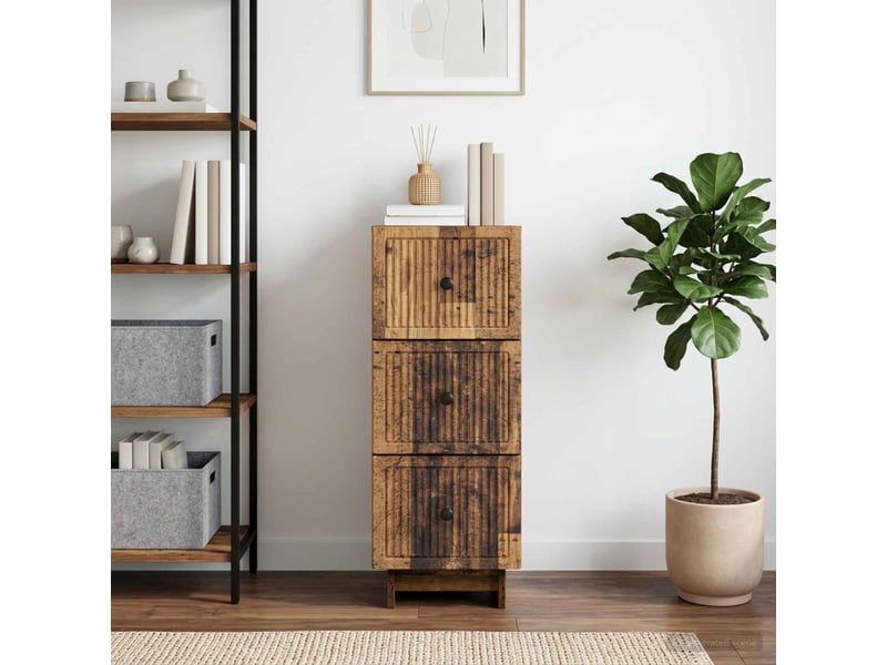  Armoire de rangement bureau, armoire à tiroirs bois ancien 33 x 34,5 x 90 cm shl5212  - Conforama D