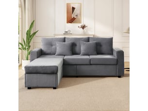 [ensemble supreme 5 coussins] combinaison de canapé led moderne offrant une expérience d'assise comparable à celle d'un nuage : canapé 3 places + pouf amovible surdimensionné, mobilier de salon modulaire robuste en forme de l