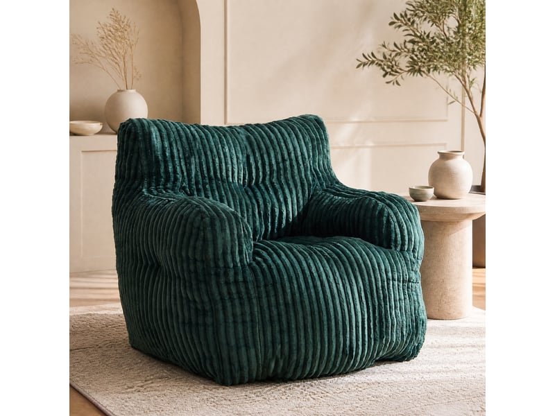  Fauteuil pouf 1 place en cordon vert 100x94x70 cm  - Conforama E