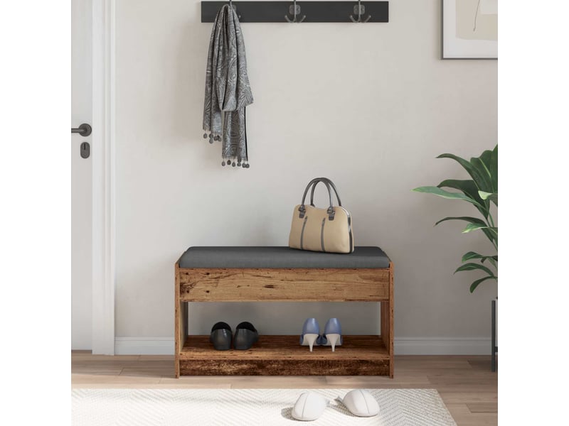 Banc d'entrée, banc interieur bois ancien 83x38x45 cm - Conforama D