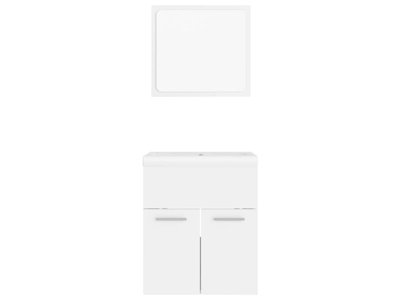 Ensemble de meubles de salle de bain blanc aggloméré cf63886 - Conforama D