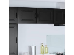 Meuble mural de cuisine | armoire de cuisine 2 pcs noir bois d'ingénierie shl5015