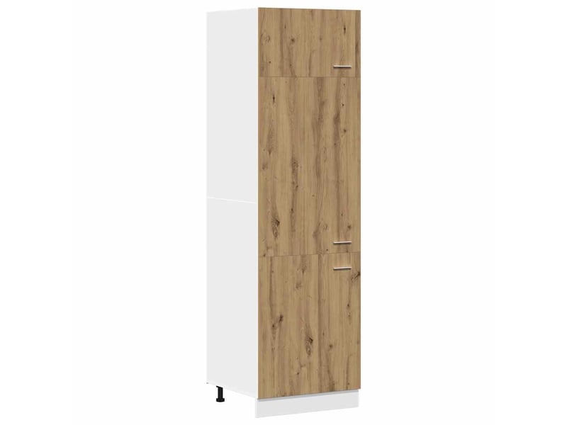  Armoire de cuisine, armoire réfrigérée chêne artisanal 60x57x207cm bois d'ingénierie  - Conforama A