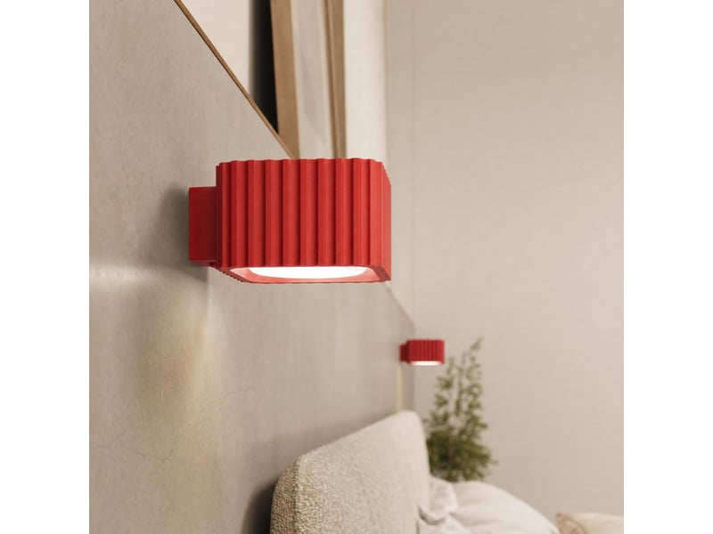  Plafonnier riff 1 rouge gx53 aluminium moderne 6x10x10cm SL.3088 - Conforama D