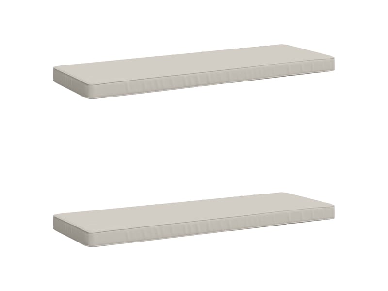  Lot de 2 coussins de banc, coussins d'assise vught 100 % polyester blanc cf57817  - Conforama A