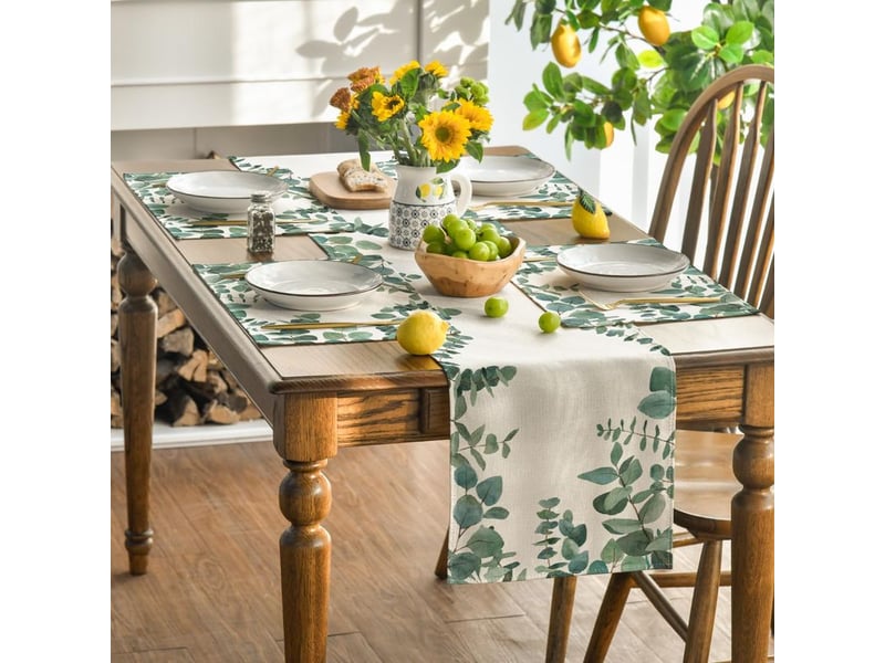  Lot de 6 sets de table d'été en eucalyptus - décoration de table de cuisine - décoration intérieure - vacances- 30 x 45 cm  - Conforama D