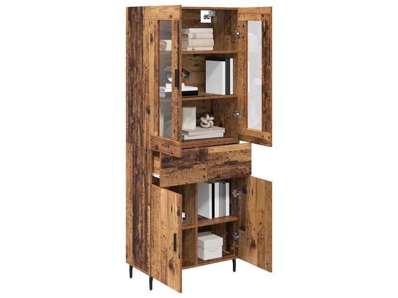  Buffet - haut armoire 2 pc bois ancien 69,5 x 34 x 180 cm  - Conforama C