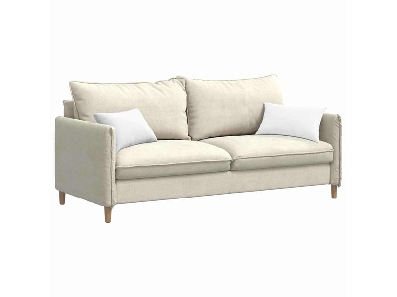 Lot de 2 coussins de canapé, coussins décoratifs tissu blanc 50 x 30 cm cf58765 - Conforama C