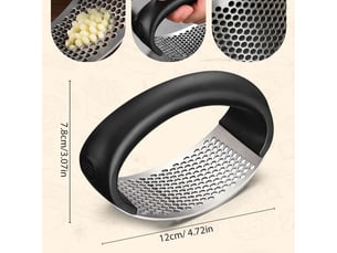 Presse-ail en acier inoxydable, presse-ail de nouveau style, ustensiles de cuisine ménagers manuel portable, pour écraser l'ail gadgets de cuisine