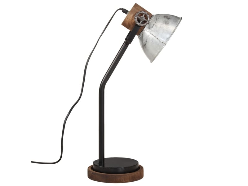 Lampe de bureau 25 w argent vintage 18x18x60 cm e27  - Conforama D