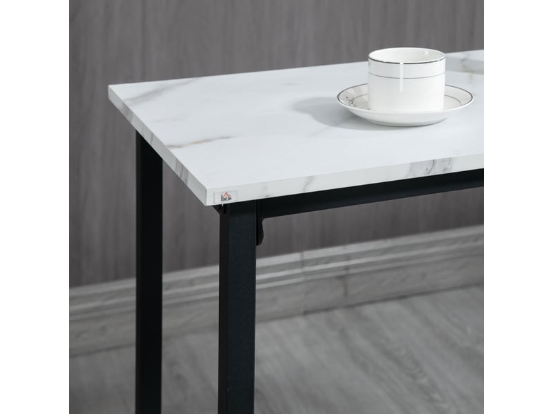  Ensemble table haute avec 2 tabourets, plateau compact et design industriel métal  - Conforama D