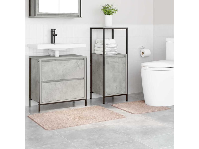  Ensemble de tapis de bain antidérapants 2 pc crème 50 x 50 cm cf64741  - Conforama C