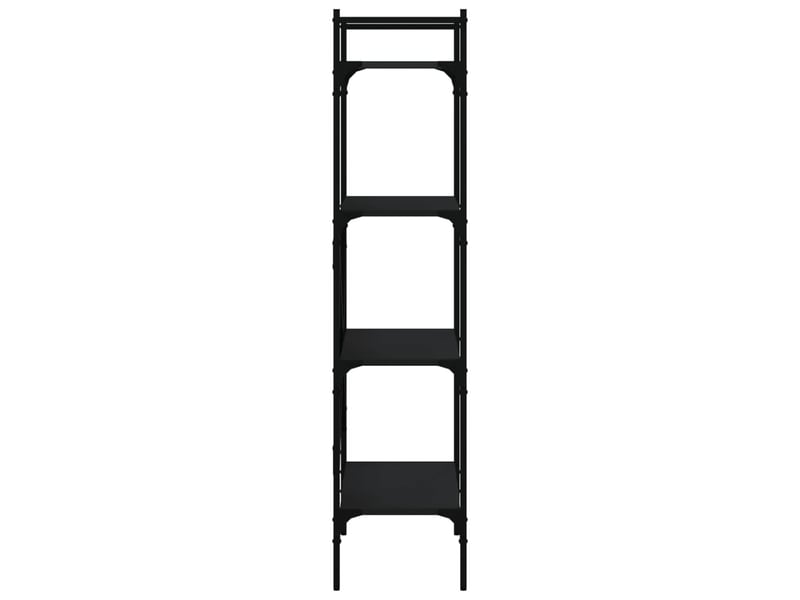  Bibliothèque à 4 niveaux, armoire à livres noir 56x31,5x138,5cm bois d'ingénierie  - Conforama E