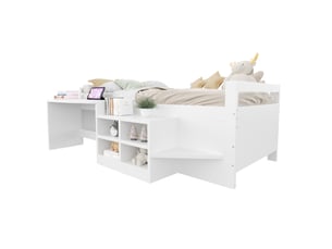 Lit combiné 90x200 cm <strong></strong>  <strong></strong> coloris blanc