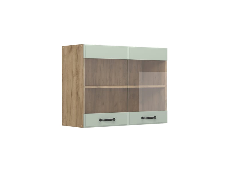  Vicco armoire en verre, mint campagnechêne doré, 80cm  - Conforama A
