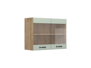Vicco armoire en verre, mint campagnechêne doré, 80cm