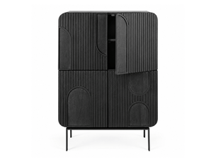 Buffet 4 porte(s)  0 tiroir(s) <strong>JLC KREATION</strong> <strong></strong> - 90 cm coloris noir 