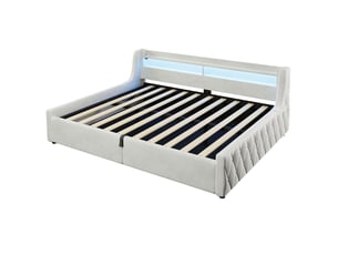 Lit coffre 140x200 cm    coloris beige