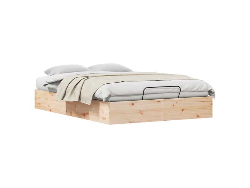  Cadre de lit ottoman avec rangement naturel 120 x 190 cm  - Conforama B