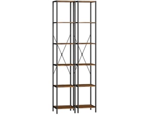 Bibliotheque coloris  marron 6 étagère(s) <strong>DESVIAE</strong> <strong></strong> - 30 cm x 174.5 cm
