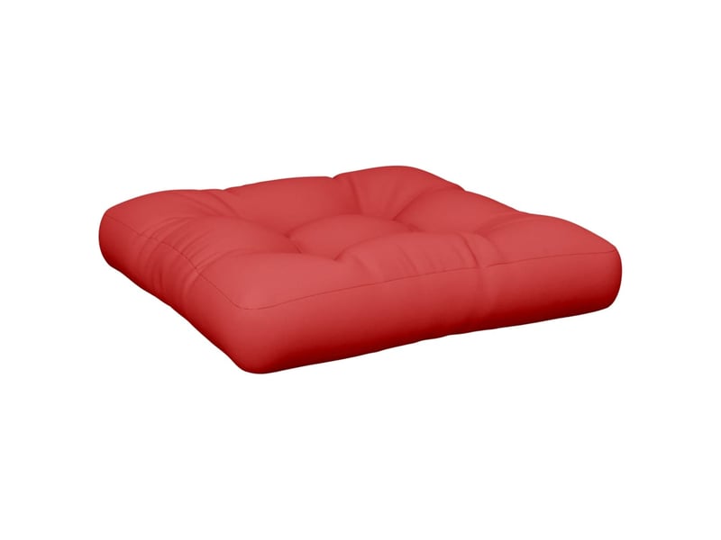 Coussin de palette, coussin de chaise, coussin de canapé rouge 58x58x10 cm tissu cf55440  - Conforama A