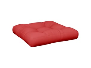 Coussin de palette, coussin de chaise, coussin de canapé rouge 58x58x10 cm tissu cf55440
