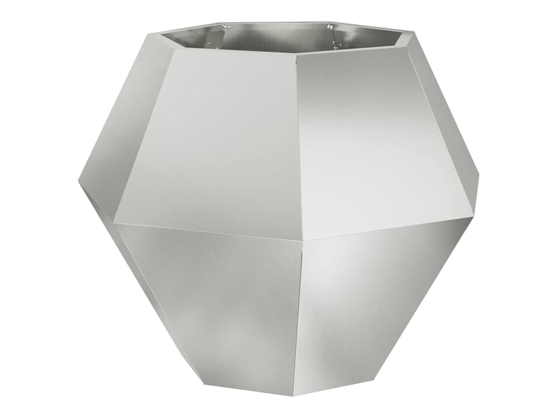  Jardinière - bac à fleurs 2 pcs argenté 75 x 75 x 60 cm acier galvanisé  - Conforama E