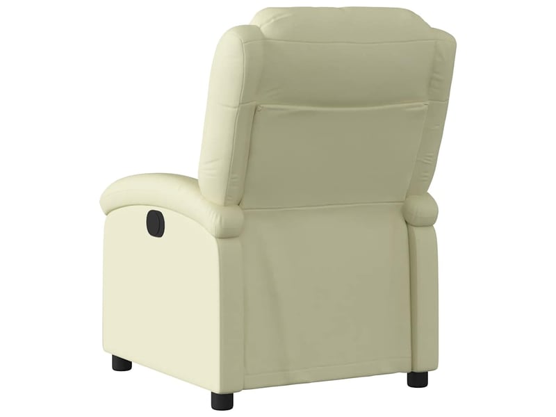  Fauteuil inclinable électrique, fauteuil relax salon crème cuir véritable  - Conforama E