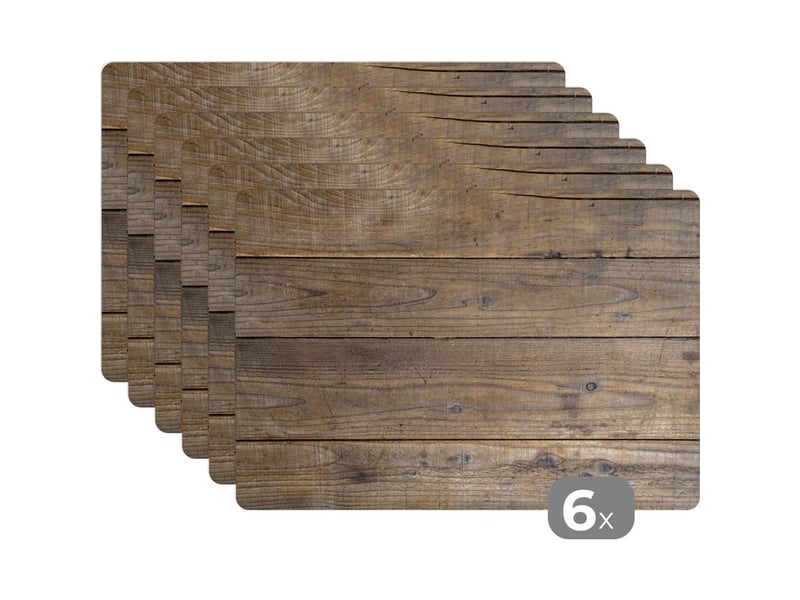  Sets de table planches de bois avec une structure spéciale lot de 6 placemats 45x30  - Conforama A