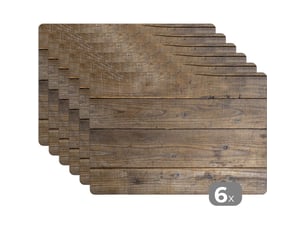 Sets de table planches de bois avec une structure spéciale lot de 6 placemats 45x30