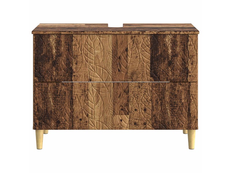  Meuble sous lavabo de salle de bain delft bois ancien cf64853  - Conforama D
