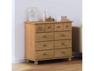 Commode 1 tiroir(s) <strong></strong> <strong></strong> coloris marron largeur 91 cm