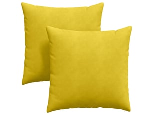 Lot de 2 coussins de canapé, coussins décoratifs jaune 80 x 80 cm cf59110