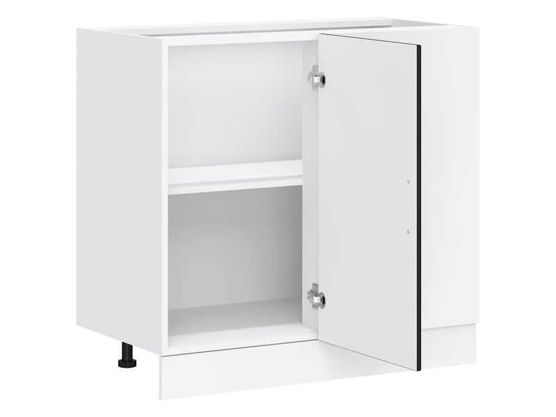  Meuble de rangement, meuble bas de cuisine en bois d'ingénierie noir shl940  - Conforama E