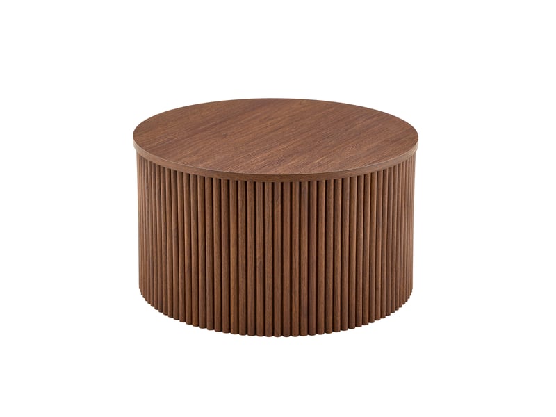  Tables basses gigognes 2 pièces avec rangement intégré pour salon en mdf finition noyer  - Conforama D