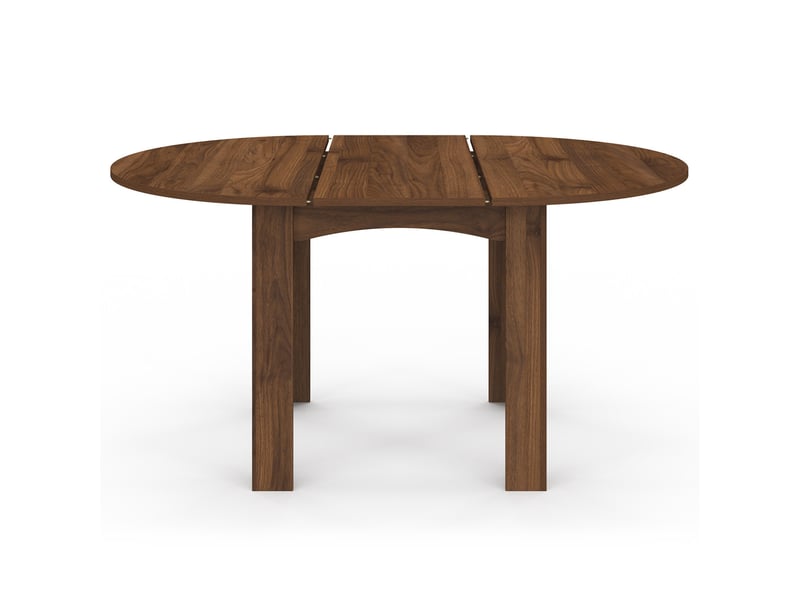 Table à manger extensible ronde dona 4-8 personnes noyer 110-150 cm  - Conforama C