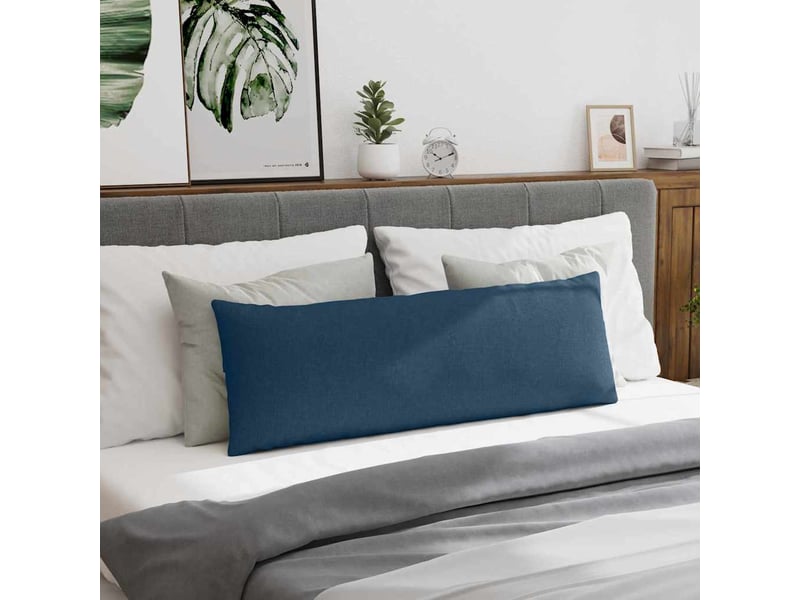  Lot de 2 coussins de canapé, coussins décoratifs tissu bleu 120 x 40 cm cf58772  - Conforama D