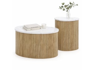 Table basse forme atypique coloris bicolore <strong>DESVIAE</strong> <strong></strong> - 37 cmx40 cm
